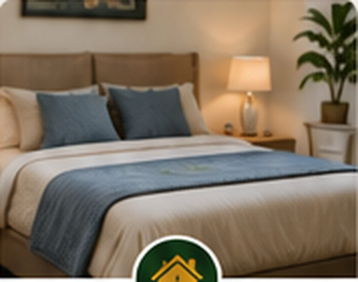 Clean bedroom representing stable independent housing